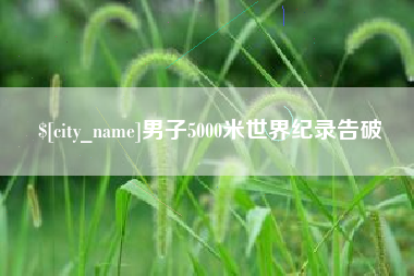 聊城男子5000米世界纪录告破