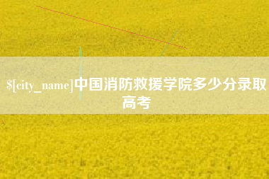 聊城中国消防救援学院多少分录取高考