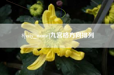 聊城九宫格方向排列