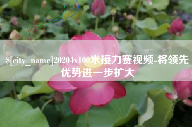 聊城20204x100米接力赛视频-将领先优势进一步扩大