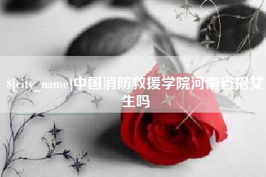 聊城中国消防救援学院河南省招女生吗