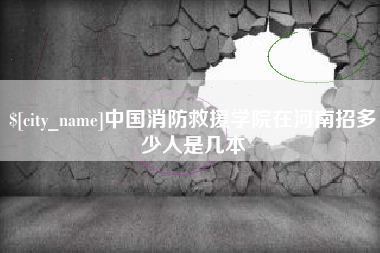 聊城中国消防救援学院在河南招多少人是几本