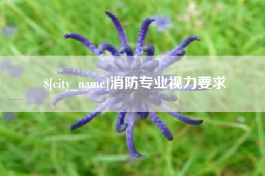 聊城消防专业视力要求