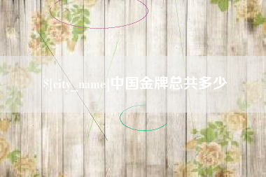 聊城中国金牌总共多少