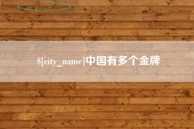 聊城中国有多个金牌