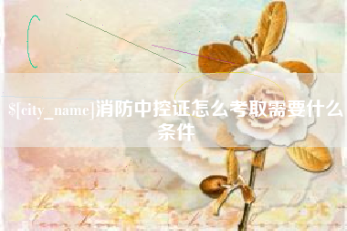 聊城消防中控证怎么考取需要什么条件