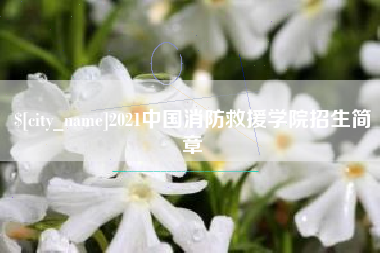 聊城2021中国消防救援学院招生简章