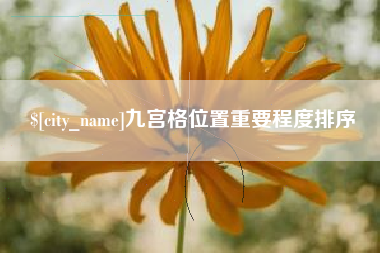 聊城九宫格位置重要程度排序