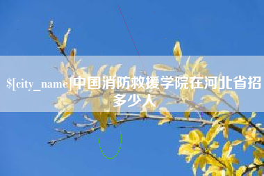 聊城中国消防救援学院在河北省招多少人