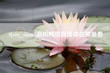 聊城消防网络直播课在哪里看