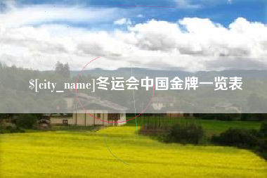 聊城冬运会中国金牌一览表