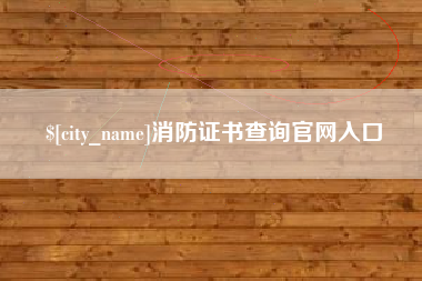 聊城消防证书查询官网入口
