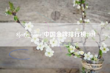 聊城中国金牌排行榜2024